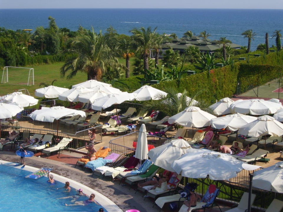 Blick vom Rutschenturm Richtung Meer Hotel Turan Prince