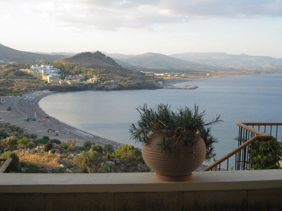 Blick auf die Bucht Lindos Mare, Seaside Hotel