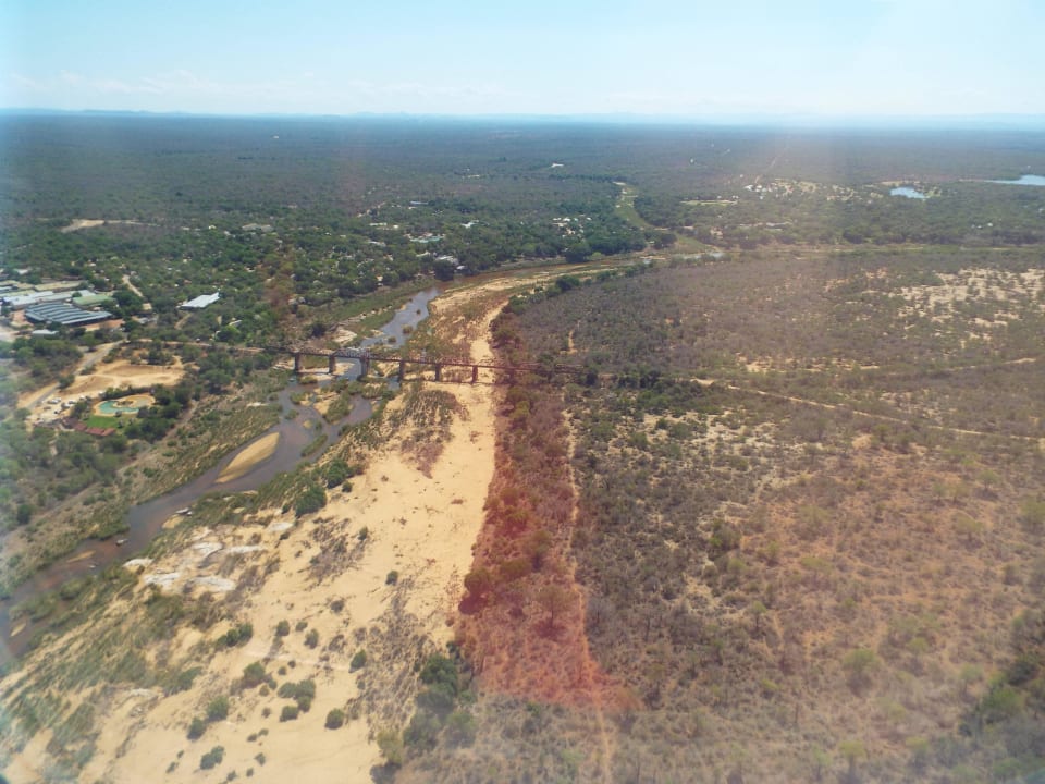 Anflug auf Skukuza  Hotel Restcamp Skukuza