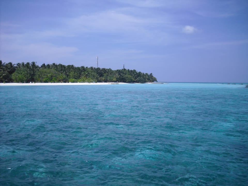 Blick vom Steg aus Summer Island Maldives