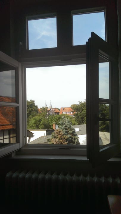 Schöne Aussicht auf die Neuwerk-Kirche Hotel Die Tanne