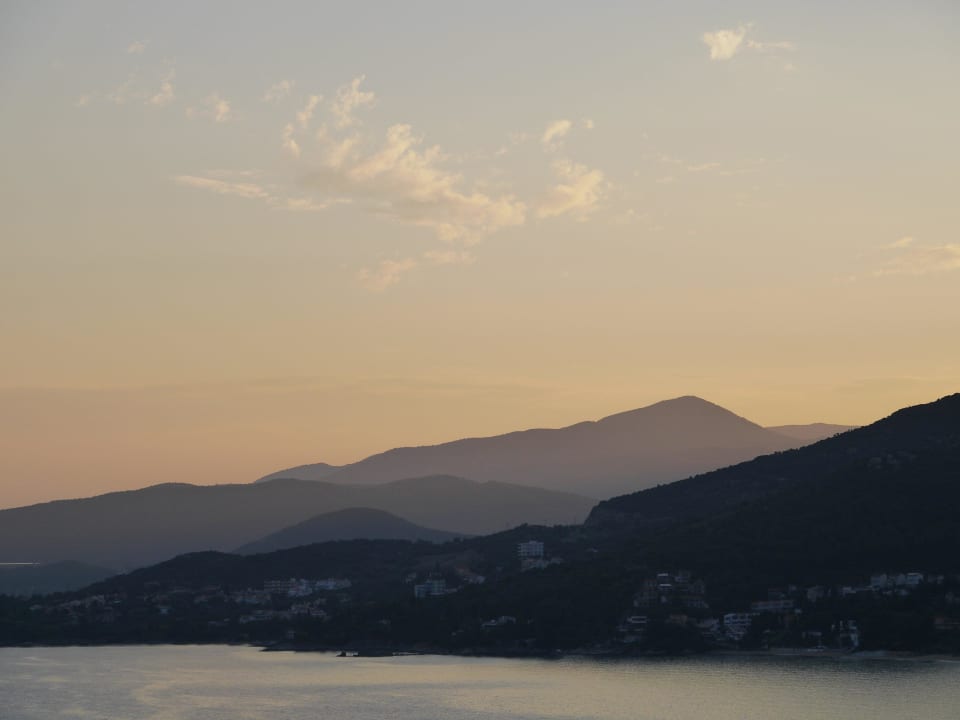Bucht von Palio - Sonnenuntergang vom Balkon Villa Stella Apartments