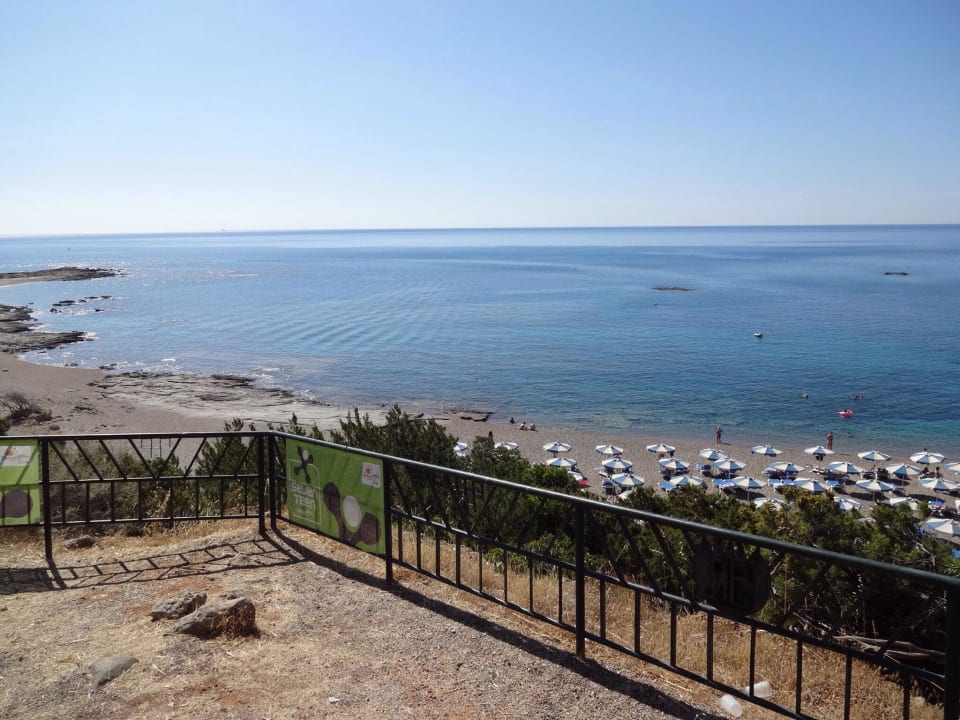 Strand von Aussichtsplattform Rodos Princess Beach Hotel & Spa