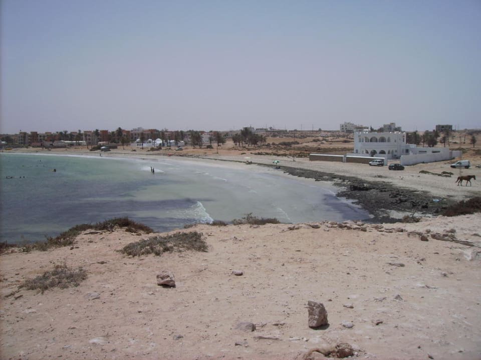 Von der Bucht aus Blick zum Hotel! Vincci Safira Palms