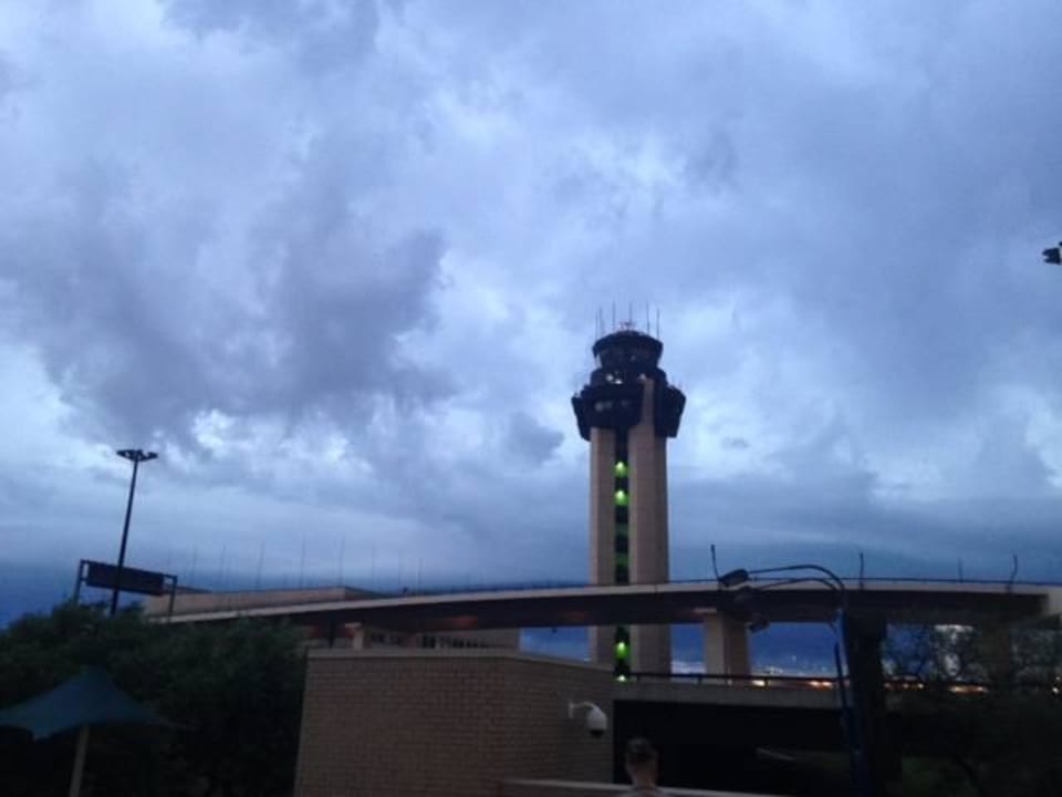 View of air traffic control tower from room Hyatt Regency DFW International Airport