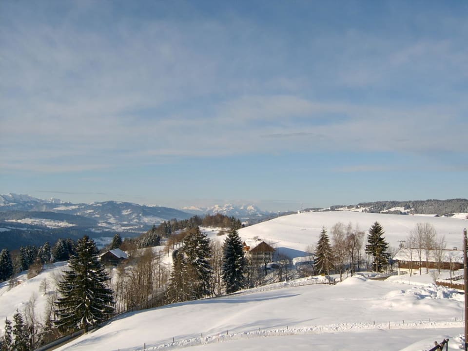 Blick vom Balkon Berghof am Paradies