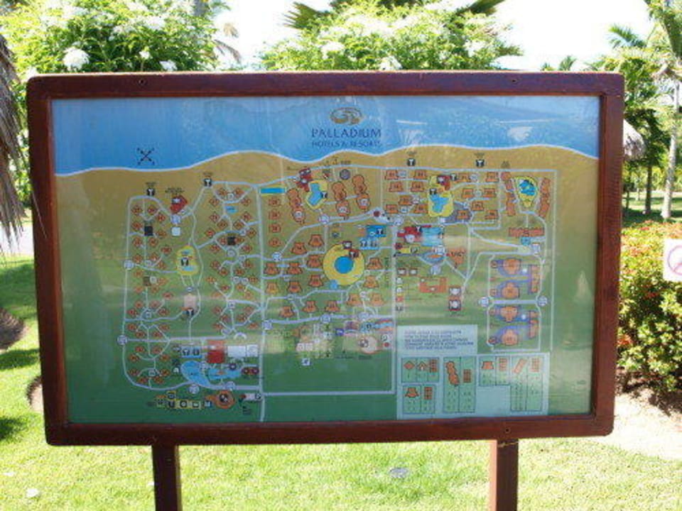 Plan der riesigen Anlage Grand Palladium Select Bávaro Resort & Spa