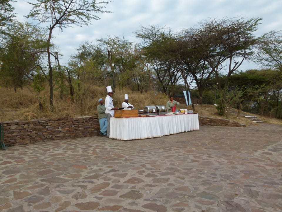 Unser Frühstücksbuffet Serengeti Serena Safari Lodge