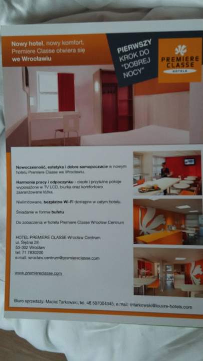 Reklama Hotel Premiere Classe Wroclaw Centrum