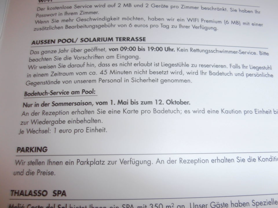 Information zum Pool Meliá Costa del Sol