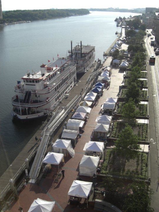 Ausblick von Zimmer 537 Hotel Hyatt Regency Savannah
