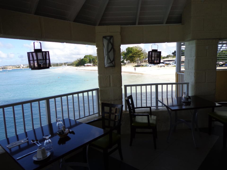 Aussicht beim Frühstück Radisson Aquatica Resort Barbados