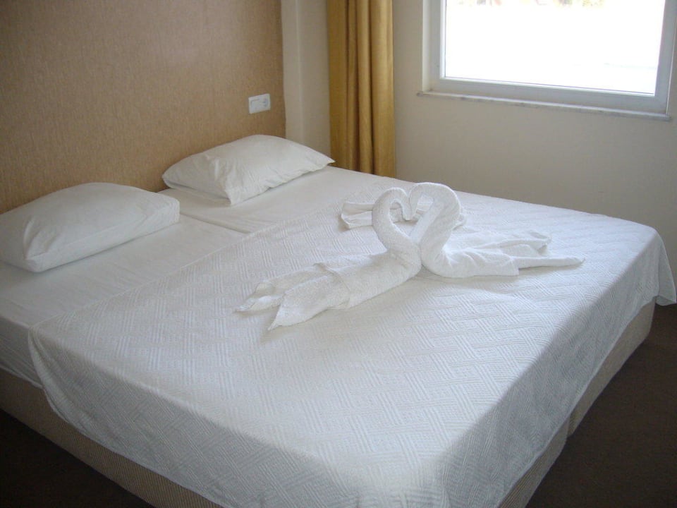 Handtücher in Form von Schwänen Skys Hotel
