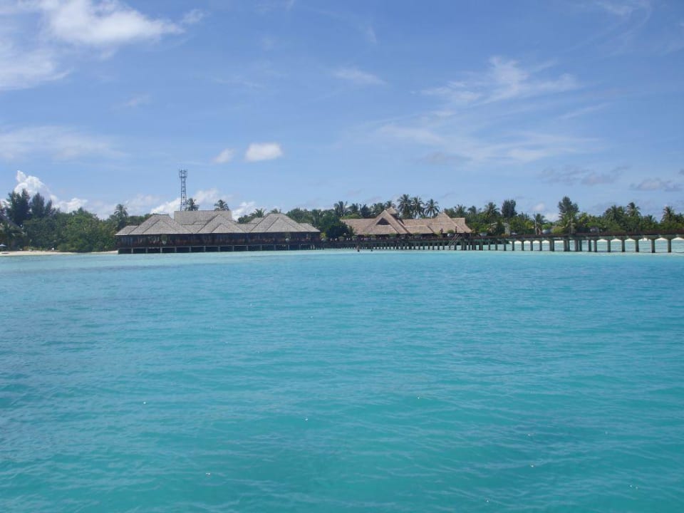 BLick vom Ankunftssteg Sun Siyam Olhuveli