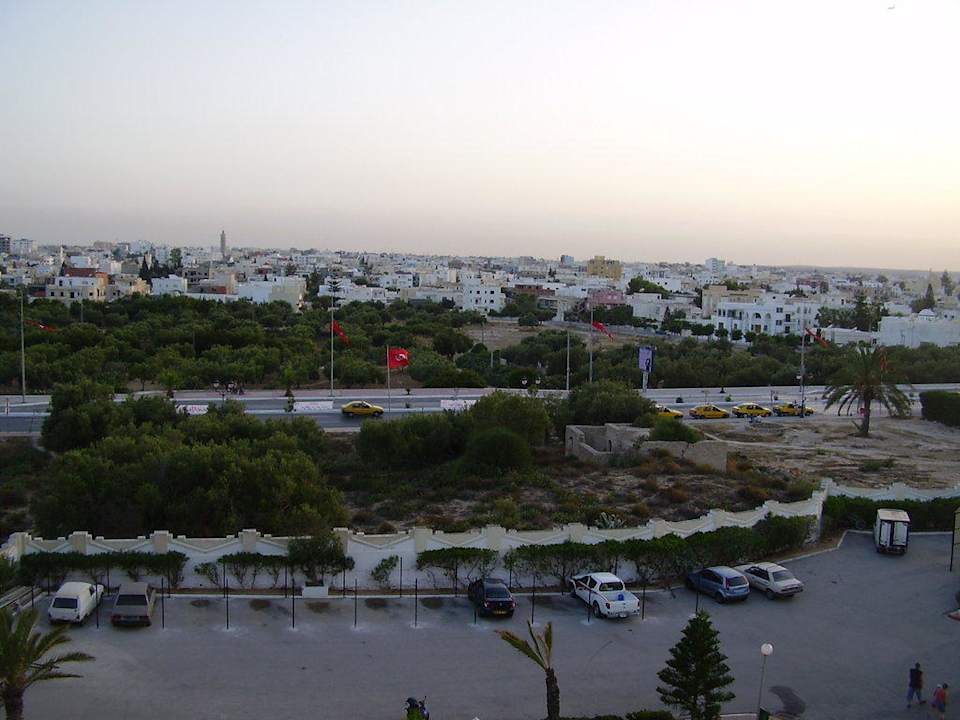 Blick vom Balkon Hotel Jinene