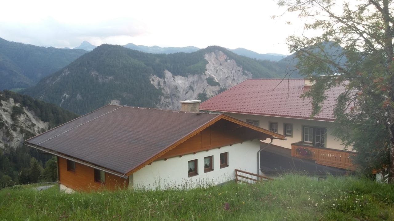 Ausblick Bergbauernhof Pension Irxner