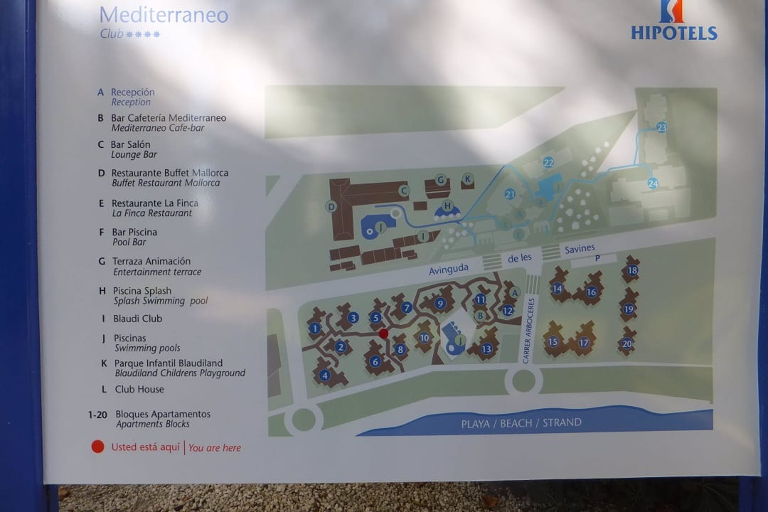 Die Anlage Hipotels Mediterraneo Club