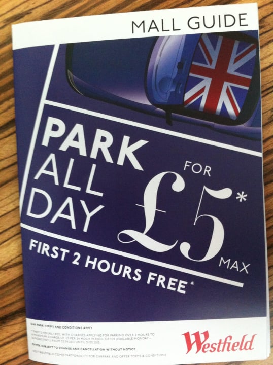 Broschüre Info günstig Parken bei Hotel Hyatt Regency London Stratford