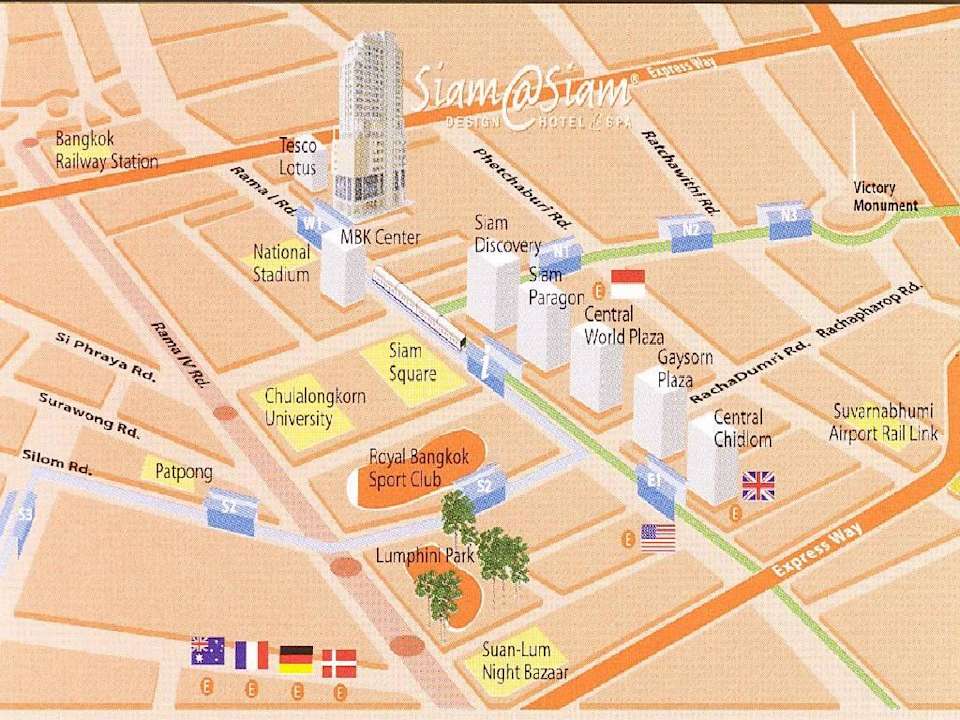 Lageplan Siam @ Siam Siam@Siam Design Hotel Bangkok