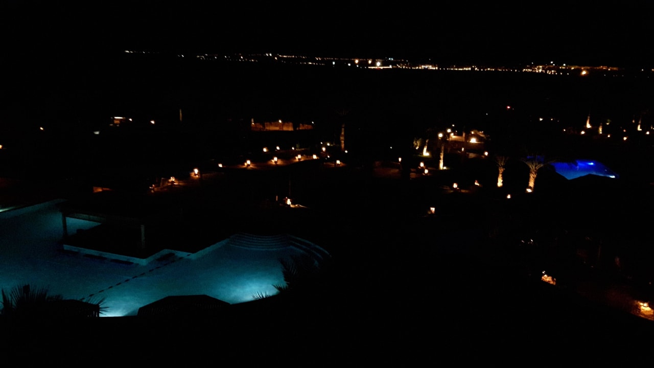 Abendlicher Ausblick aus der 4. Etage Fort Arabesque Resort, Spa & Villas