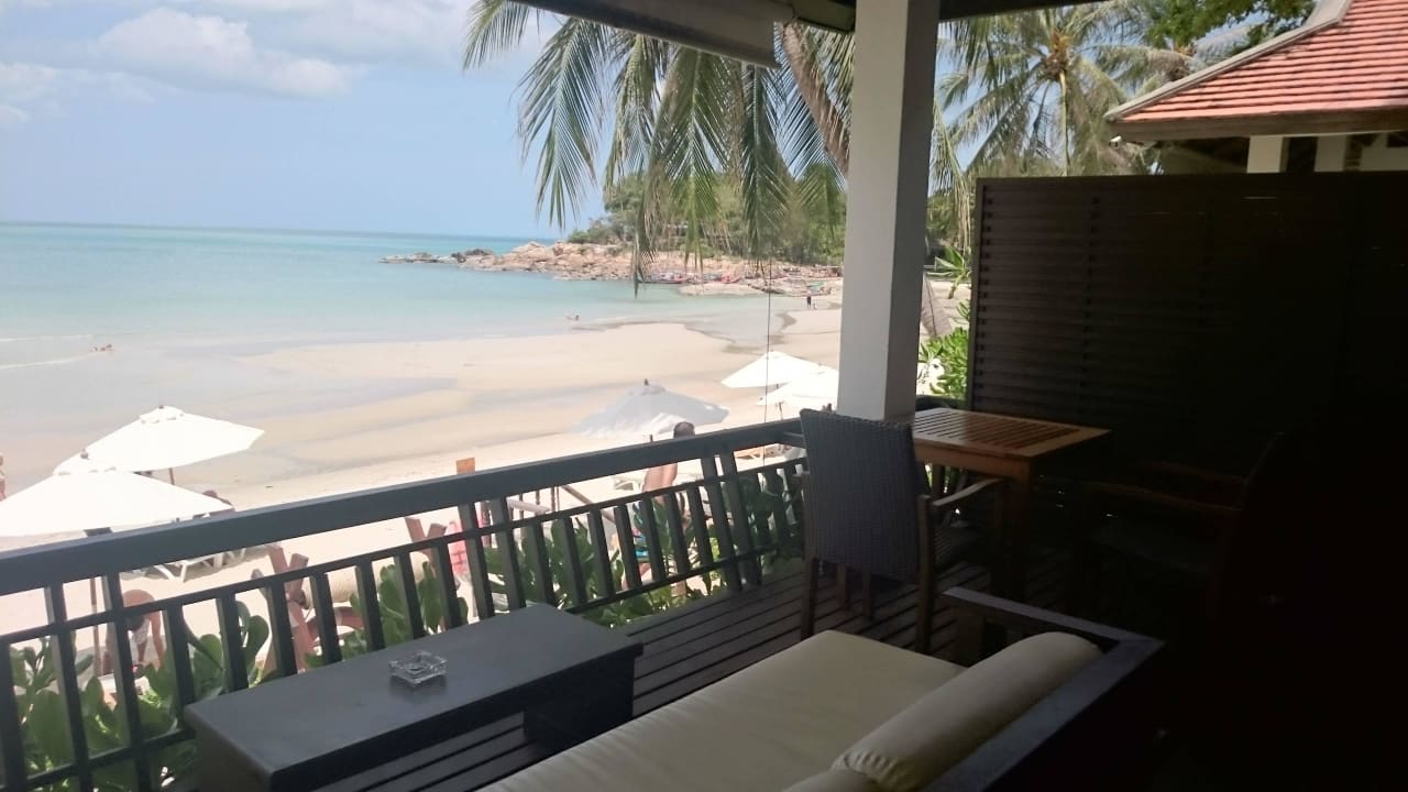 Ausblick von der Veranda - genial! Samui Paradise Chaweng Beach Resort & Spa