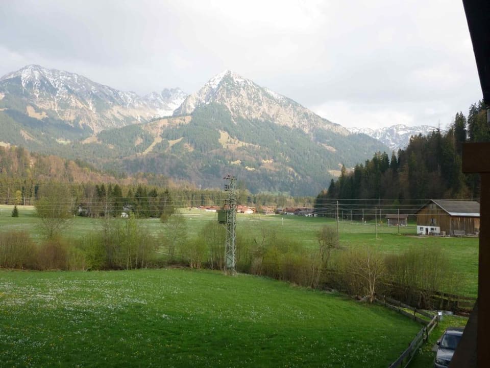 Blick vom Zimmer Sonnenbichl Hotel am Rotfischbach