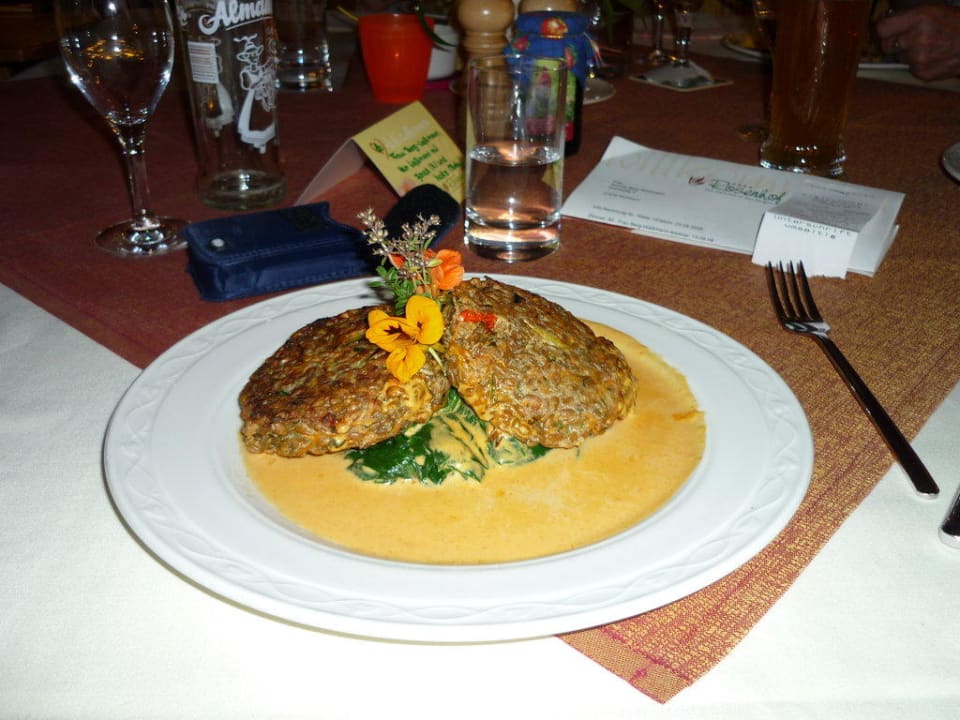 Das vegetarische Essen ein Gaumen-/Augenschmaus Der Kleinwalsertaler Rosenhof