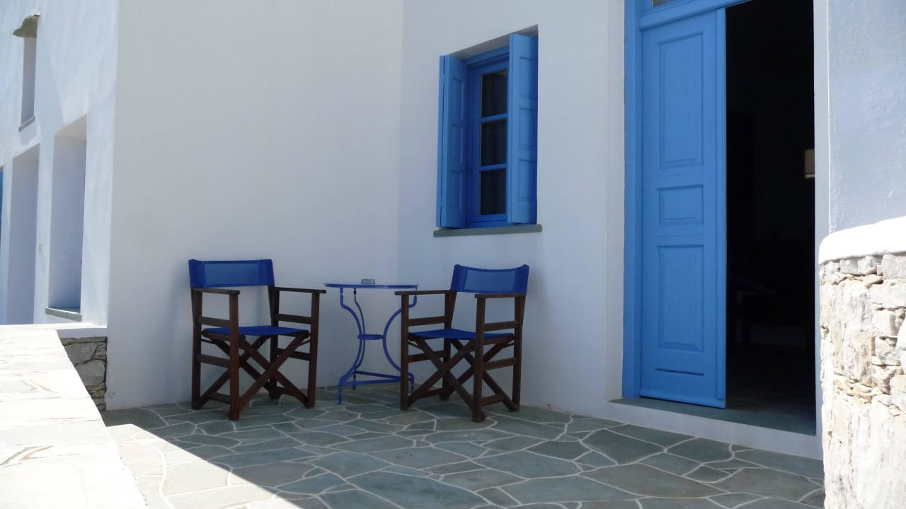 Die Terrasse unseres Zimmers Belvedere Apartments