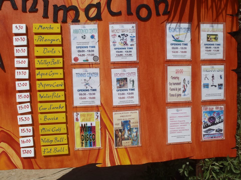 Animationstafel, großes Angebot. Caribbean World Thalasso Djerba