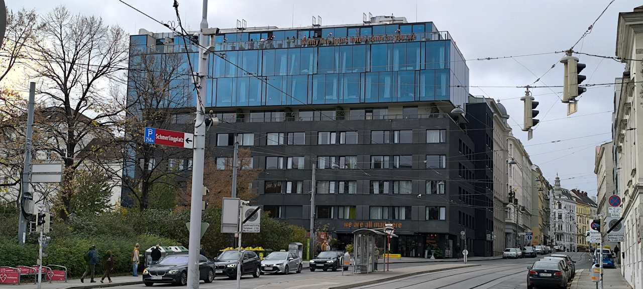 Außenansicht 25hours Hotel Wien beim MuseumsQuartier