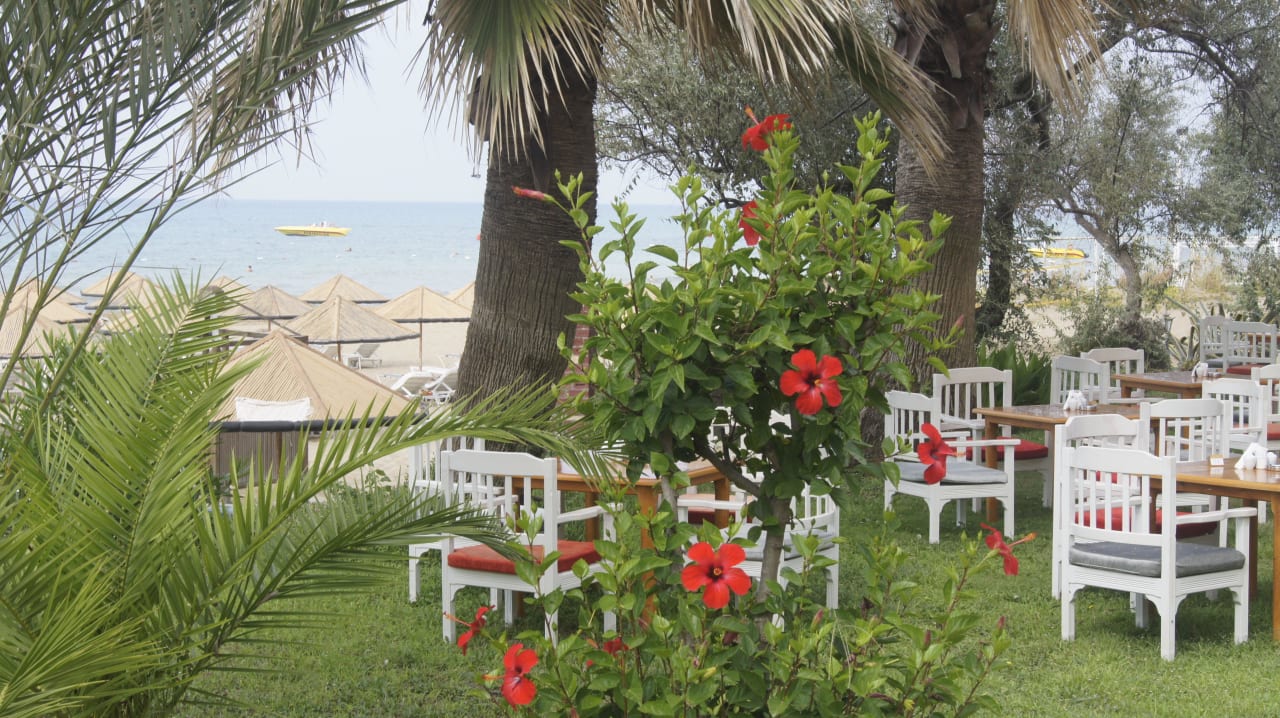 Strandbar mit Blick aufs Meer Hotel Defne Garden