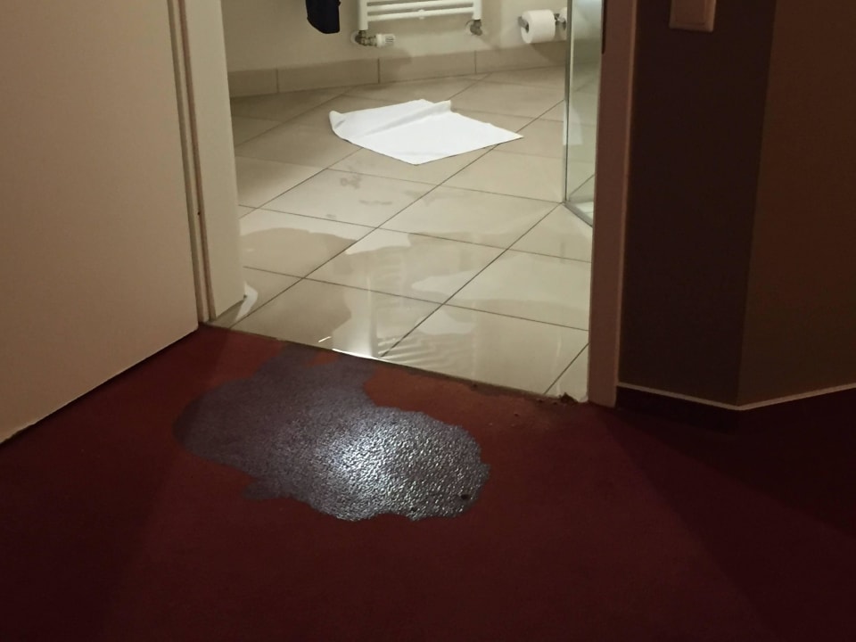 Duschen mit Überschwemmung Hotel Wyndham Garden Quedlinburg Stadtschloss