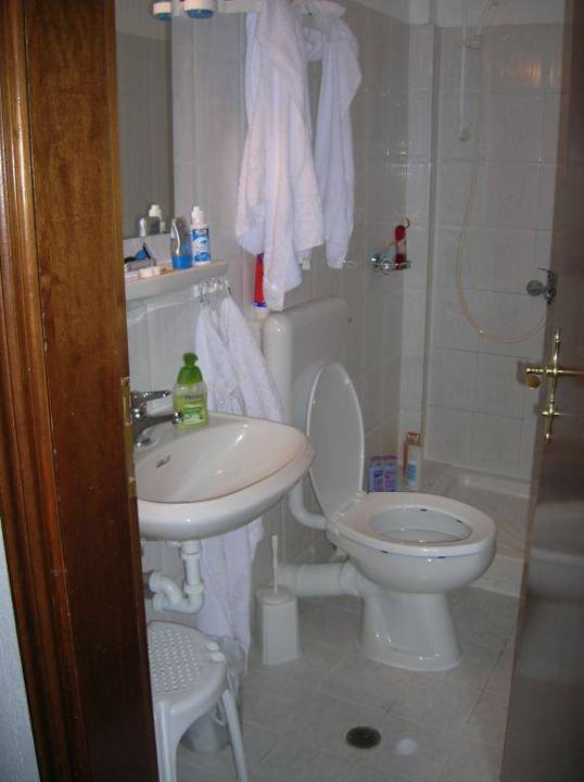Das kleine Badezimmer im 4-Bettappartment Haus Despina
