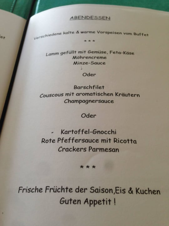 Menüauswahl beim Abendessen Rodos Palladium Leisure & Wellness