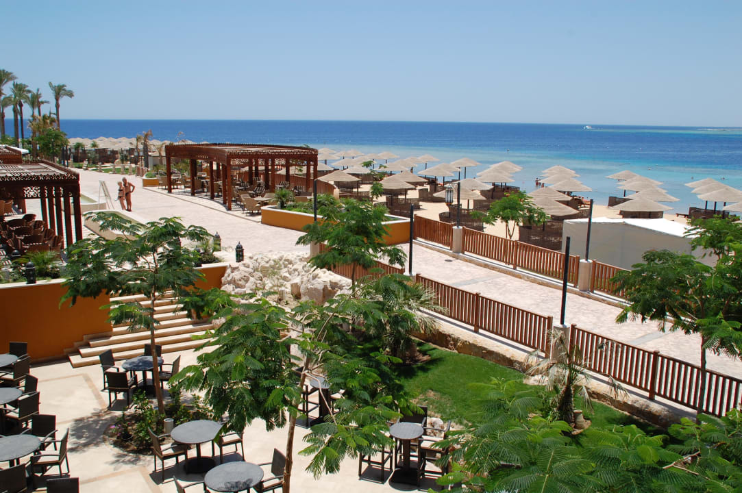 Blick auf den Strand Grand Waterworld Makadi & Family Star Makadi