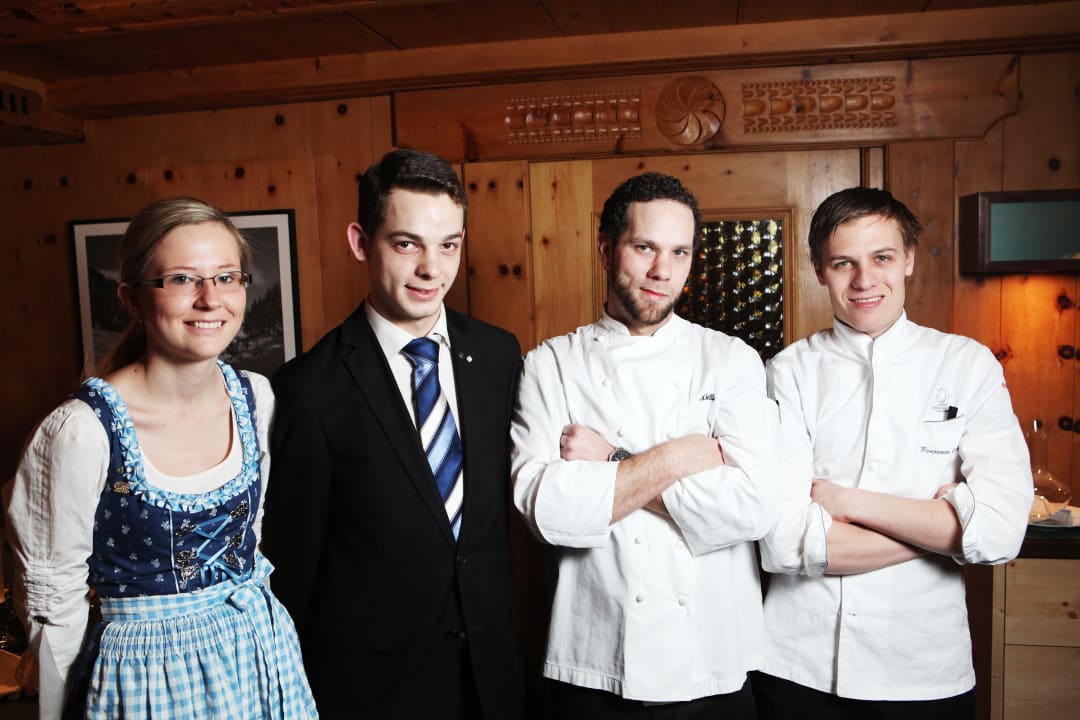 Das Küchenteam im Gourmetrestaurant Stüva Gourmethotel Yscla