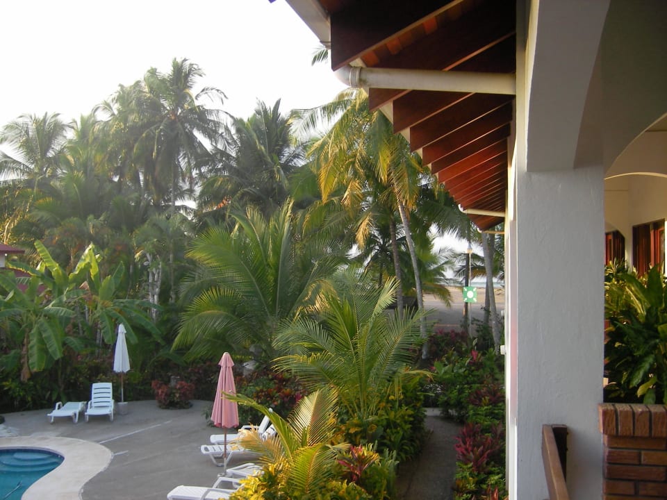 Blick vom Balkon auf Pool und Meer Hotel Pochote Grande