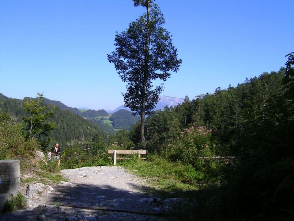 Aussicht oberhalb des Hotels beim Wasserfall Hotel Feuriger Tatzlwurm
