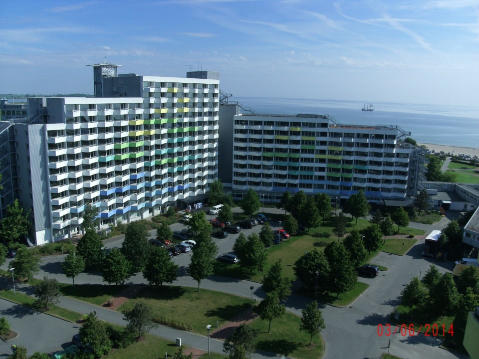 Blick vom Balkon des Zimmers Damp Ostsee Resort & Ferienpark