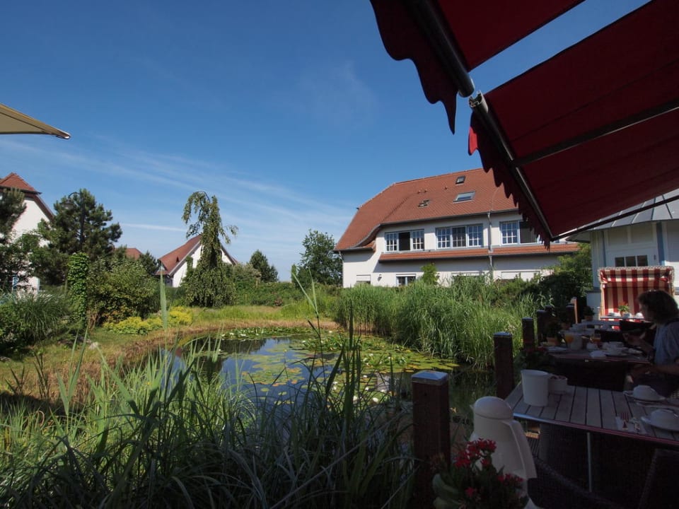 Blick von der Terrasse des Restaurants Hotel Fürst Jaromar