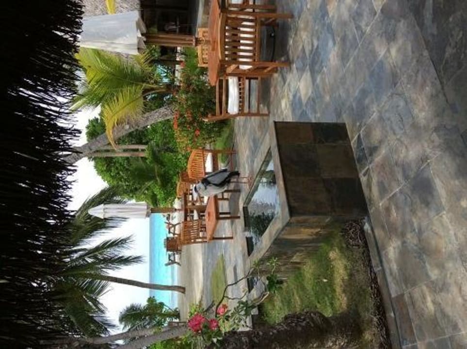 In der Bar. Der Raier ist auch schon da Kuramathi Maldives