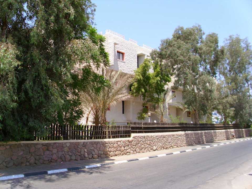 Haupthaus von der Sraße aus gesehen. Albatros Sharm Resort