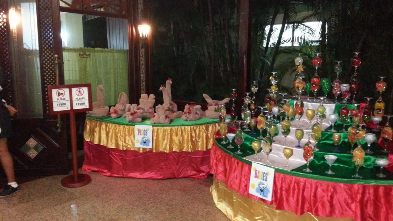 Deko am Bewertungsabend Playabachata Hotel