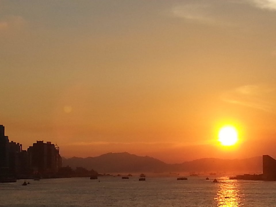 Sonnenuntergang Hotel Harbour Grand Hong Kong