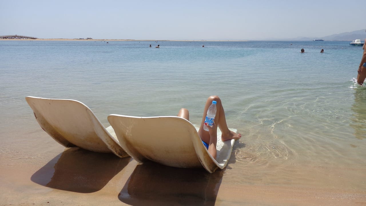 Liegen am Hotelstrand Hotel Sheraton Soma Bay Resort