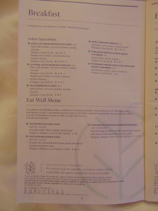 Gastro Hotel The Westin Chennai Velachery