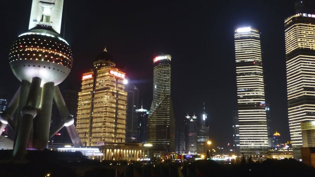 Blick aus dem Fenster links Oriental Riverside Bund View Hotel Shanghai
