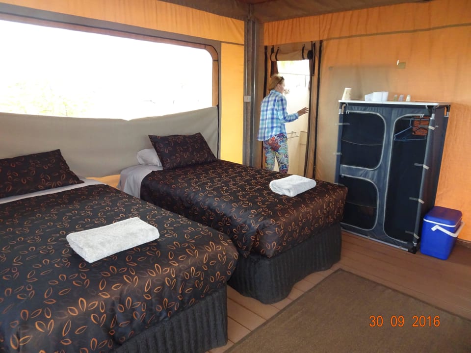 Innenraum des Zelts Karijini Eco Retreat