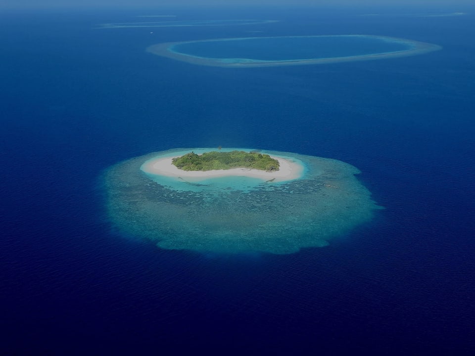 Typische Aussicht Wasserflieger Diamonds Thudufushi