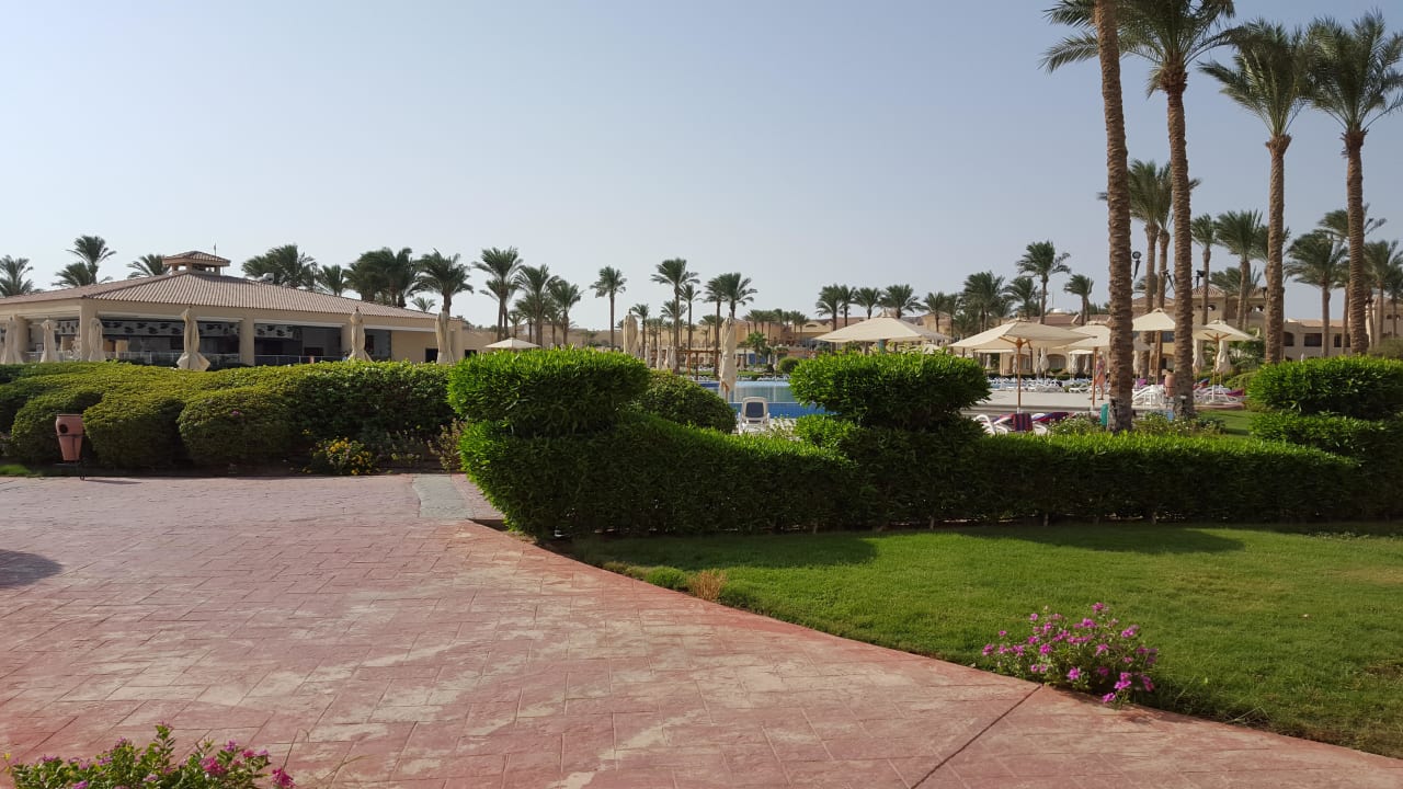 Ausblick Richtung Activity Pool aus Zimmer 5014 Cleopatra Luxury Resort Makadi Bay